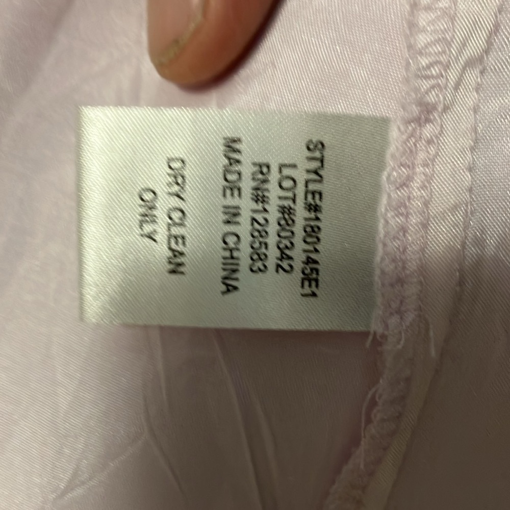 Like new ! 100% silk chiffon , lilac color dress with beaded embellishments. - Picture 13 of 15